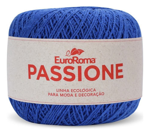 Linha Euroroma Passione Barbante Nº3 400m 150g Crochê Tricô Cor 0903 - Azul Royal