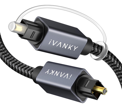 Cable De Audio Óptico Ivanky Largo De 3.05 M , Gris