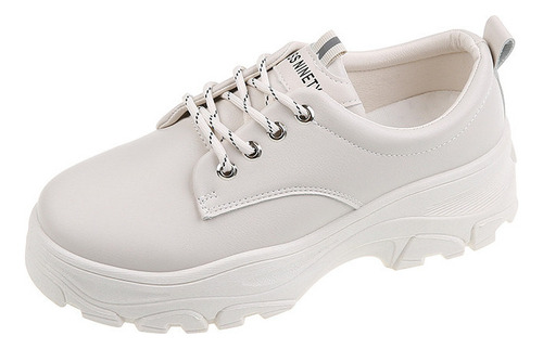 Tenis Blancos Plataforma Zapatos Dama Casual Alta Calidad