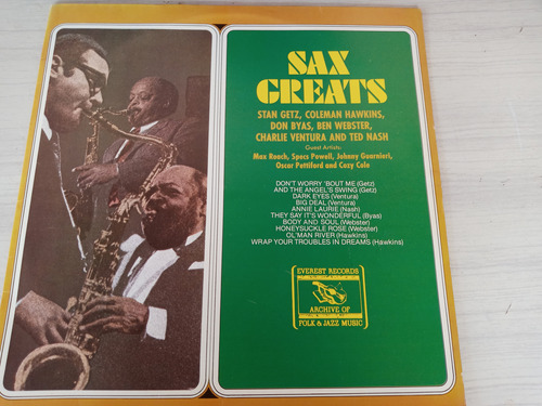 Lp Sax Greats-stan Gets.coleman Hawkins-conservado