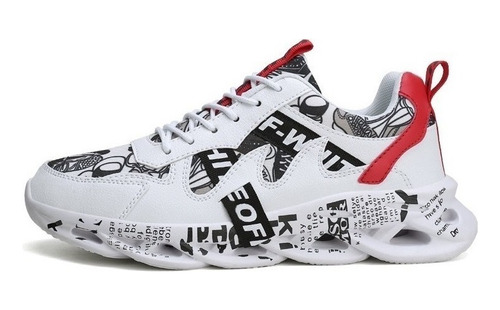 Zapatillas De Tenis De Graffiti De Anime De Moda Para Hombre