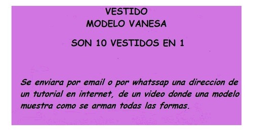 Vestido Multimodelo 10 En 1 Talles Grandes Y Extragrandes Md