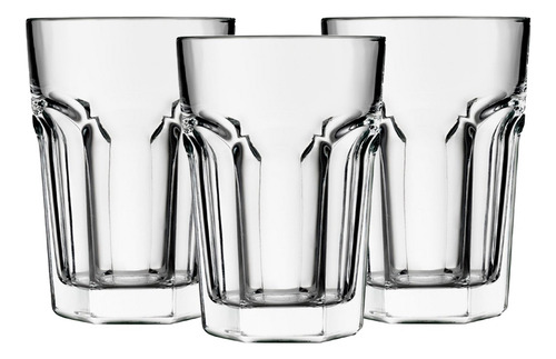 Copos 12 Unid Line Glass - Vidro Grosso Resistente Cor Transparente Transparente