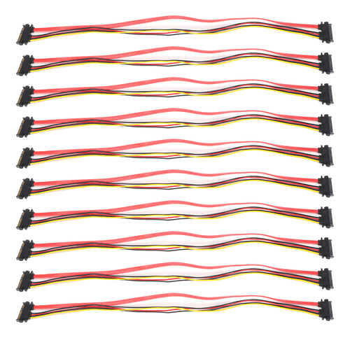 10 Cables Sata De 7+15 Pines, Macho A Hembra, 22 Pines, Alim