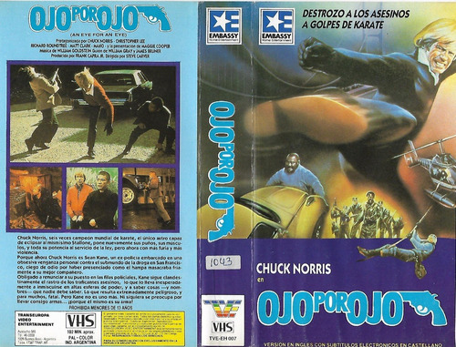 Ojo Por Ojo Vhs Chuck Norris Christopher Lee 1981