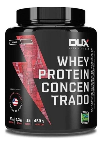 Whey Protein Concentrado - 450g Dux Nutrition Sabor Chocolate