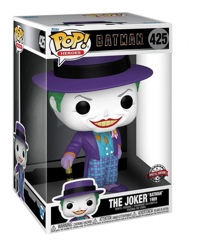 Funko Pop! Batman 1989 - Joker With Hat #425 Jumbo 10 Pulgad