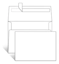Comprar Goefun Tarjetas Y Sobres Blancos En Blanco, 4 X 6 Tarjetas Y