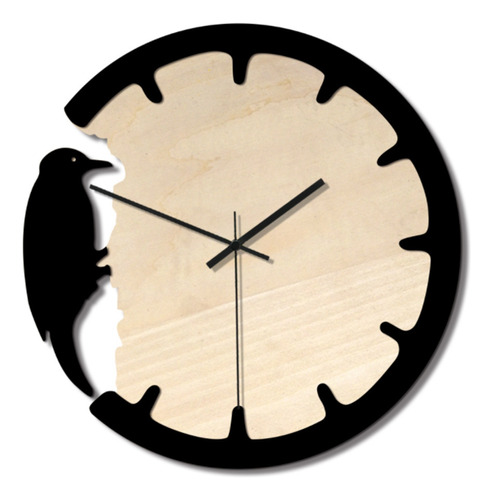 Reloj De Pared De Estilo Pájaro Carpintero Nórdico, Silencio