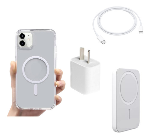 Funda + Batería Magnética + Adaptador 20w + Usb C