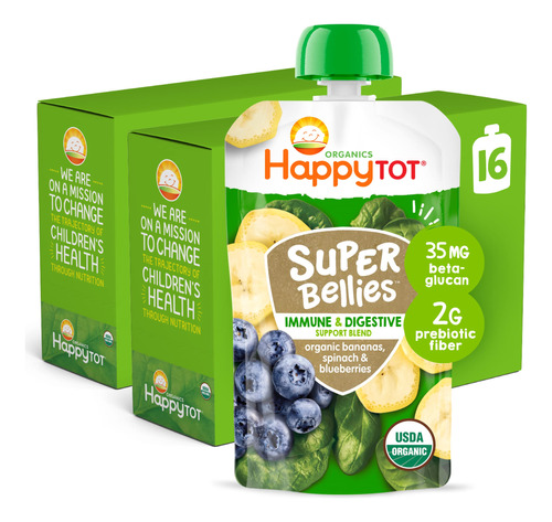 Happy Tot Organics Super Bellies Etapa 4, Platanos Organicos