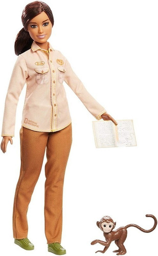 Barbie Cuidadora De Animales Con Mono National Geographic
