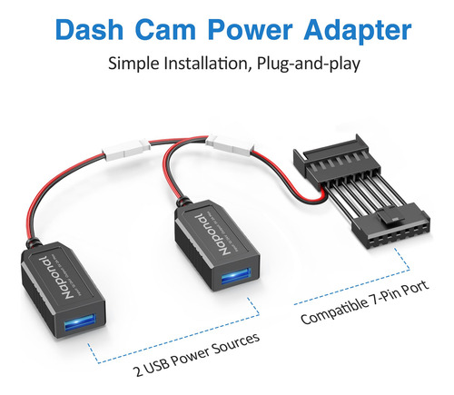 Adaptador De Corriente Dashcam Naponal Gps Para Nissan, Mits