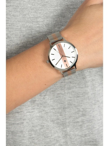 Relogio Feminino Prata Malha Metal Chilli Beans Analogico