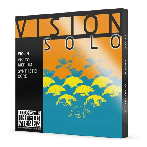 Cuerdas Thomastik Vision Solo Vis100 para violín, aluminio Ré