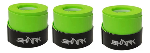 Overgrip Shark Pro P/ Beach Tennis - Verde Flúor - Kit C/3