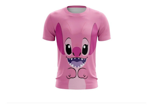 Playera Sublimada Stitch Rosa Tallas Extra