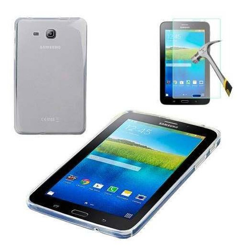 Capa Silicone Tpu Tablet Samsung Tab A6 A7 T280 T285 + Vidro