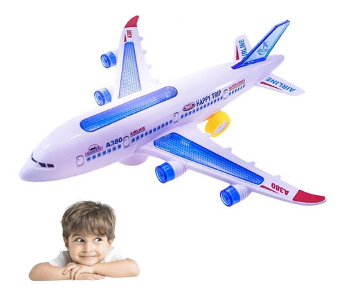 Avião Bate Bate Com Som E Luz - Brinquedo Meninos