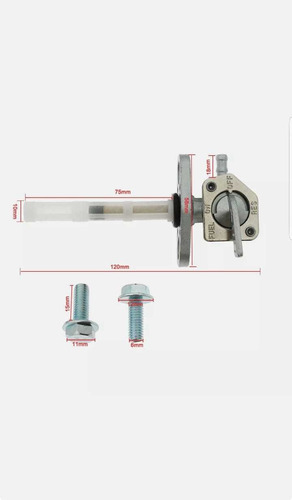 Imagen 3 de 3 de Llave Gasolina Honda Xr Crf 50 70 80 100 150f 230f 00-15