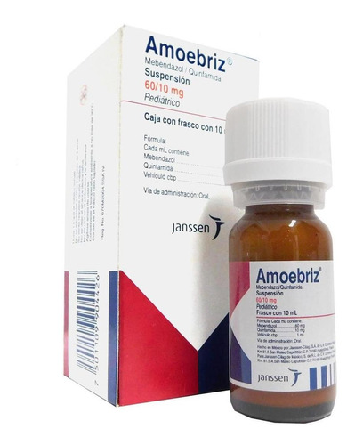 Amoebriz 60 / 10 Mg Suspensión Pediátrica Sabor A Cereza Con