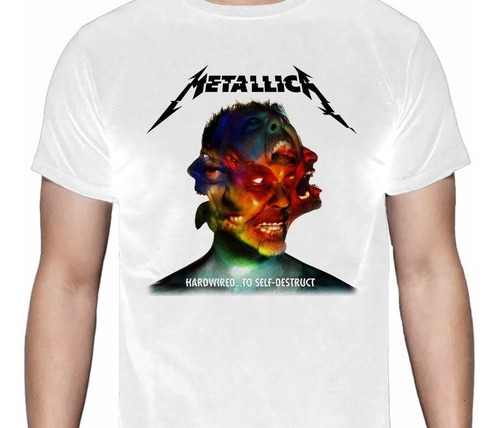 Metallica - Hardwired - Blanca - Metal  Rock - Polera - Cyco