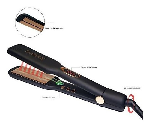 Plancha Alisadora Profesional Sleeke Hair Infrared De Cerámi