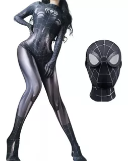 Spiderman Mujer Sexy Mono Ajustado Halloween Traje Cosplay