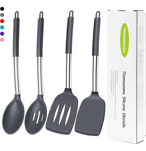 Juego De Cucharas De Espátula De Silicona 4 Piezas - Utensil