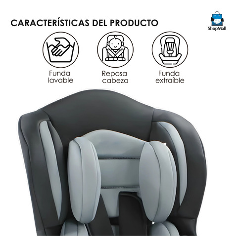 Asiento De Bebé Para Coche Asiento Inclinable 3 Posiciones