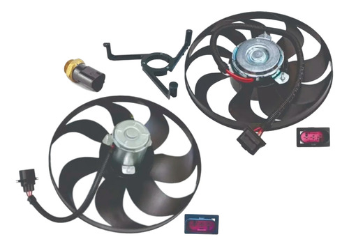 2 Motoventiladores Con Bulbo Y Base Vw Jetta A4 1.8l 99-06