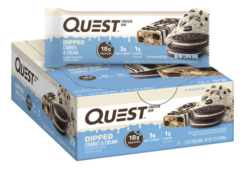 Quest Nutrition Barras De Protenas De Chocolate Y Crema, Alt