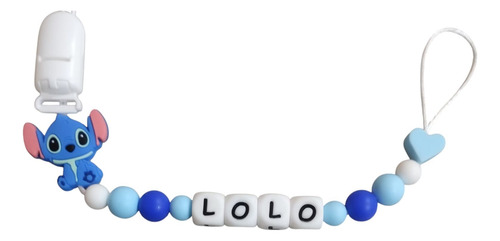 Portachupetes Personalizados De Silicona Stitch