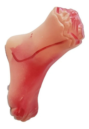 Imagem 2 de 6 de Kit 2 Pés Falso De Plástico Rígido + Sangue Falso Brinde