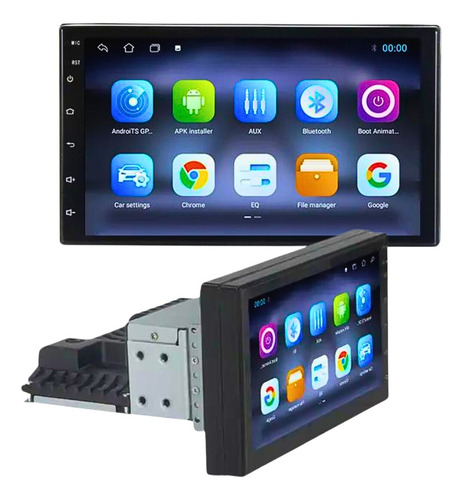 Multimidia Android 13 1din Carplay Wifi 7 Pol 2ram 64gb Qled