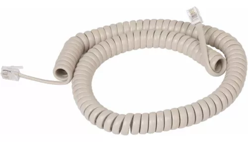 Cable Espiral de Teléfono 1.8 metros Beige