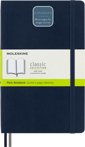 Moleskine Cuaderno Clásico Expandido Liso/en Blanco,13x21cm