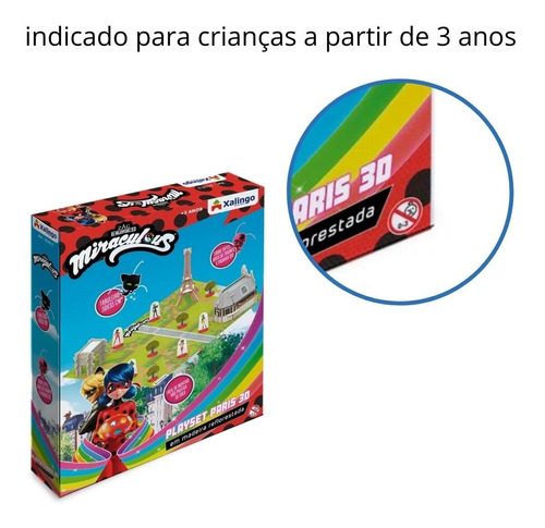 Playset 3d Paris Miraculous Ladybug Fácil De Montar Xalingo