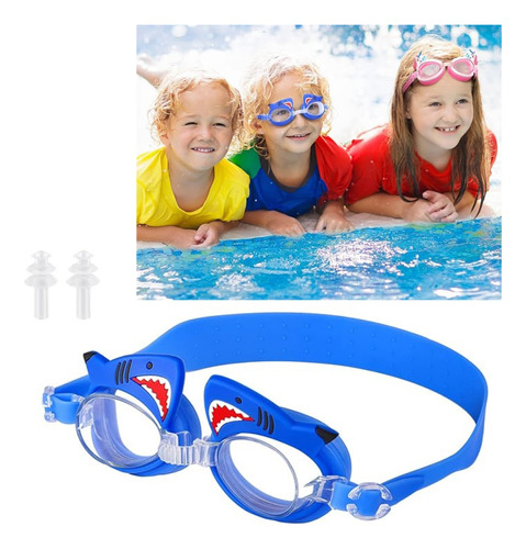 Lentes Y Tapon De Natación Niños Antifog Antiempañamiento 