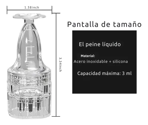 Peine Aplicador Masajeador Pelo Aceite Capilar Minoxidil Blanco