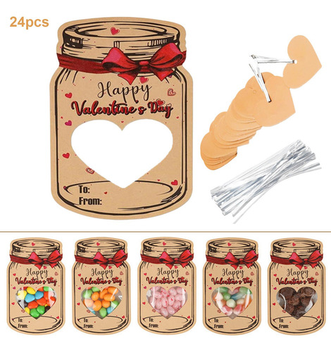Tarros De 24 Uds. Para Tarjetas De San Valentín, Regalos