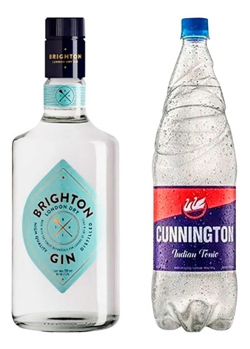 Gin Brighton 700ml + Agua Cunnington 1.5l Previa