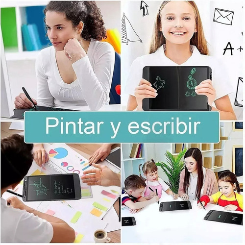 2 Pzas Pizarras Mágicas Lcd For Niños 8.5in Multicolor