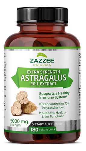 Zazzee Naturals Extra Fuerte Astragalus 20:1 180 Capsulas