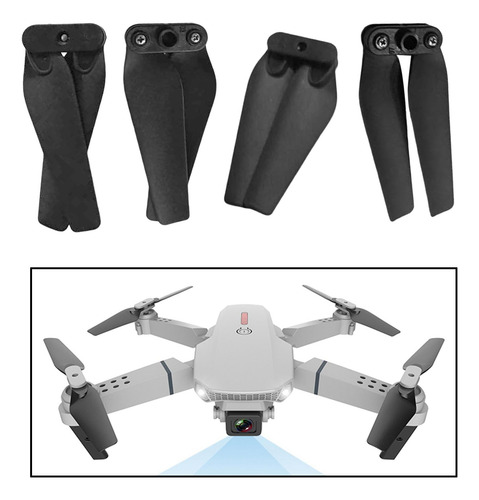 2 X 4 Piezas Hélice Cuchillas Para E88 Pro Mini Drone