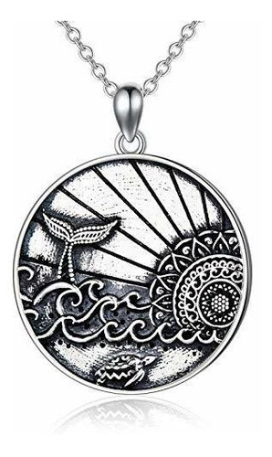 Collar - Ocean Wave Necklace 925 Sterling Silver, Ocean Seri