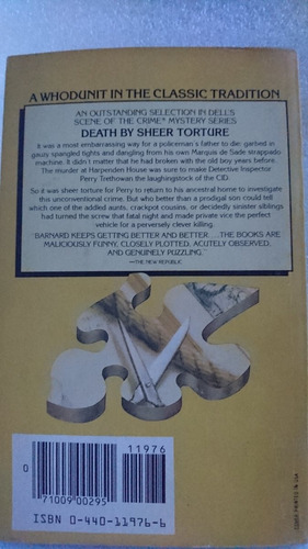 Death By Sheer Torture - Robert Barnard - Novela En Inglés