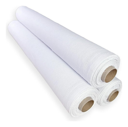 Tecido Alvejado 5mts Sacaria Pé De Galinha P/ Pano De Prato Cor Branco Liso