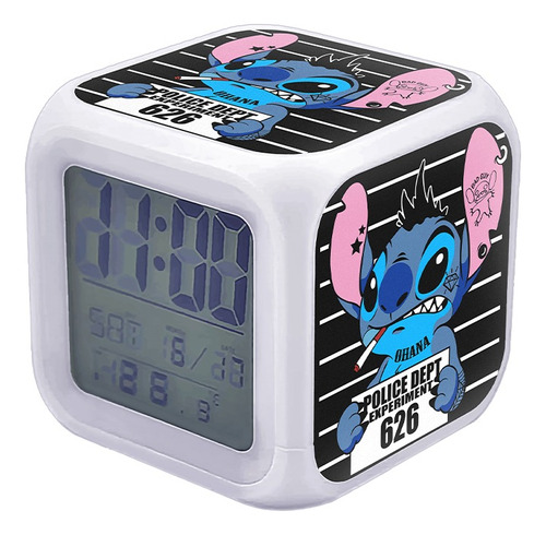 Reloj Despertador Digital Stitch Detenido