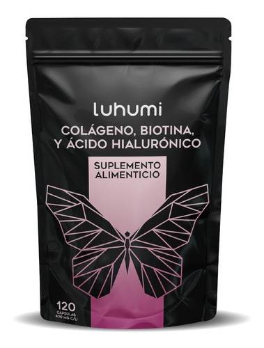 Biotina Colágeno Suplemento Alimenticio Luhumi 120 Capsulas Sabor N/a